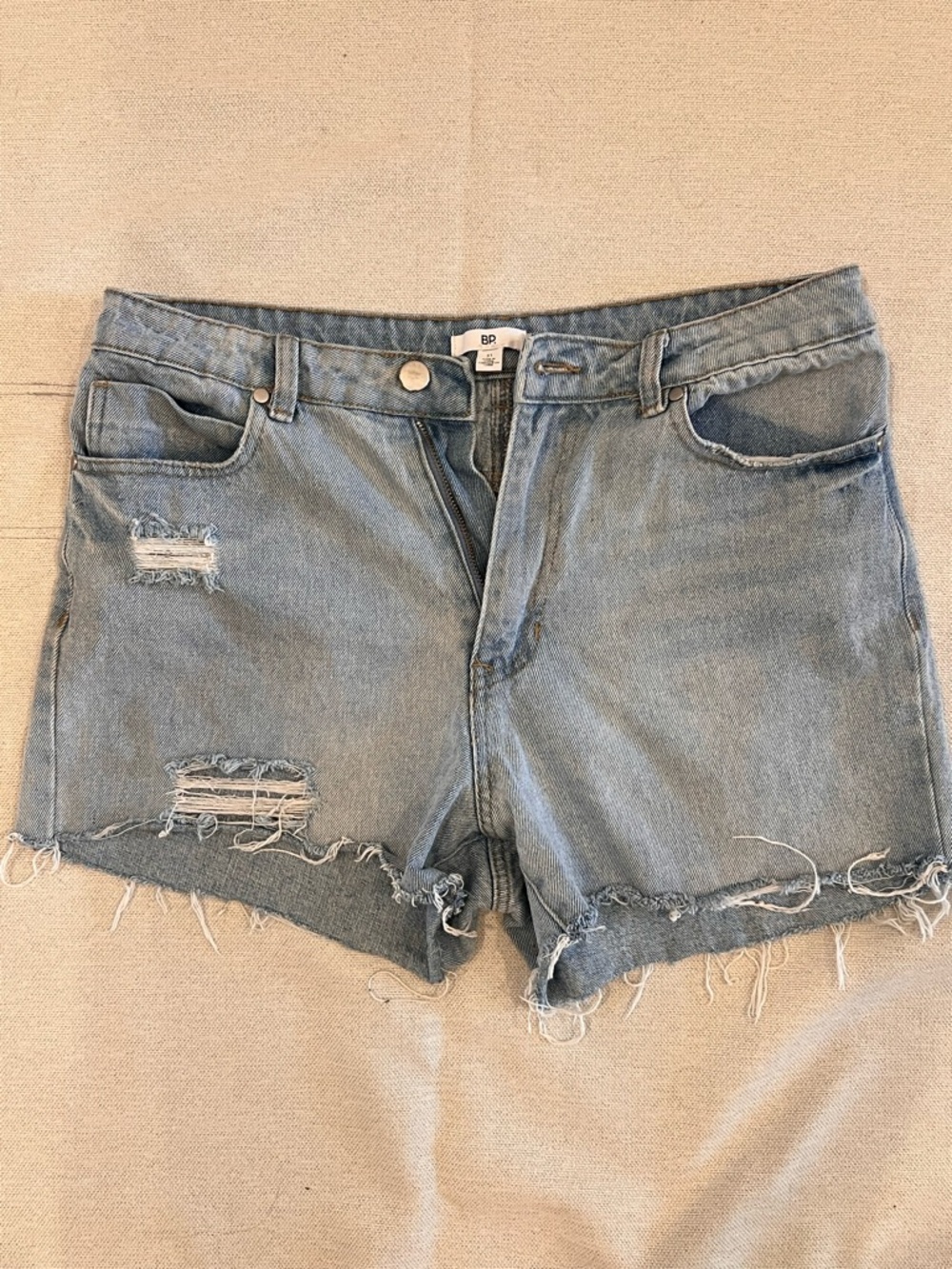 bp Light Blue Distressed Denim Cutoff Shorts